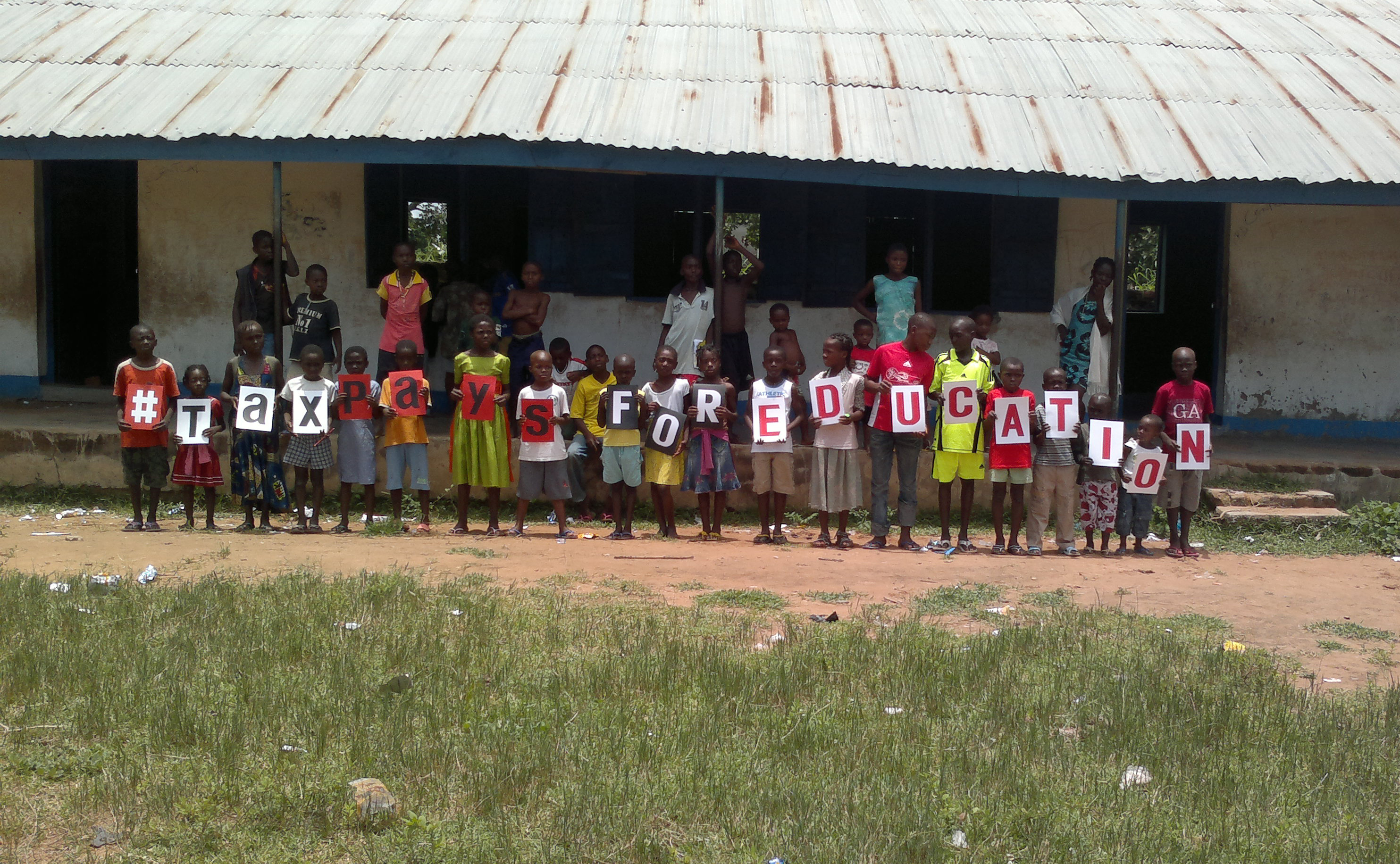 Pupils at the Activista Free Holiday Coaching Lesson in Tionsha community in Benue State Nigeria