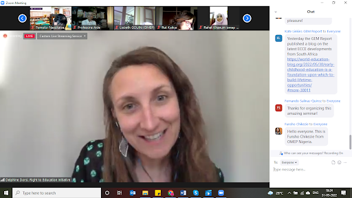 Image of woman during Zoom meeting