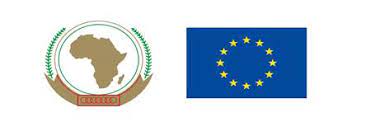 Logos of African Commission and European Union on white background