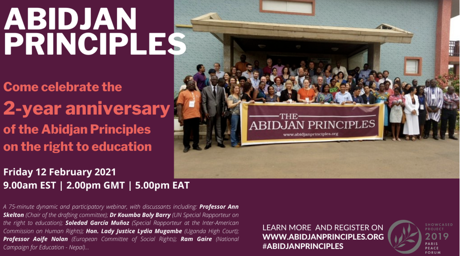 Abidjan Principles signatories with banner
