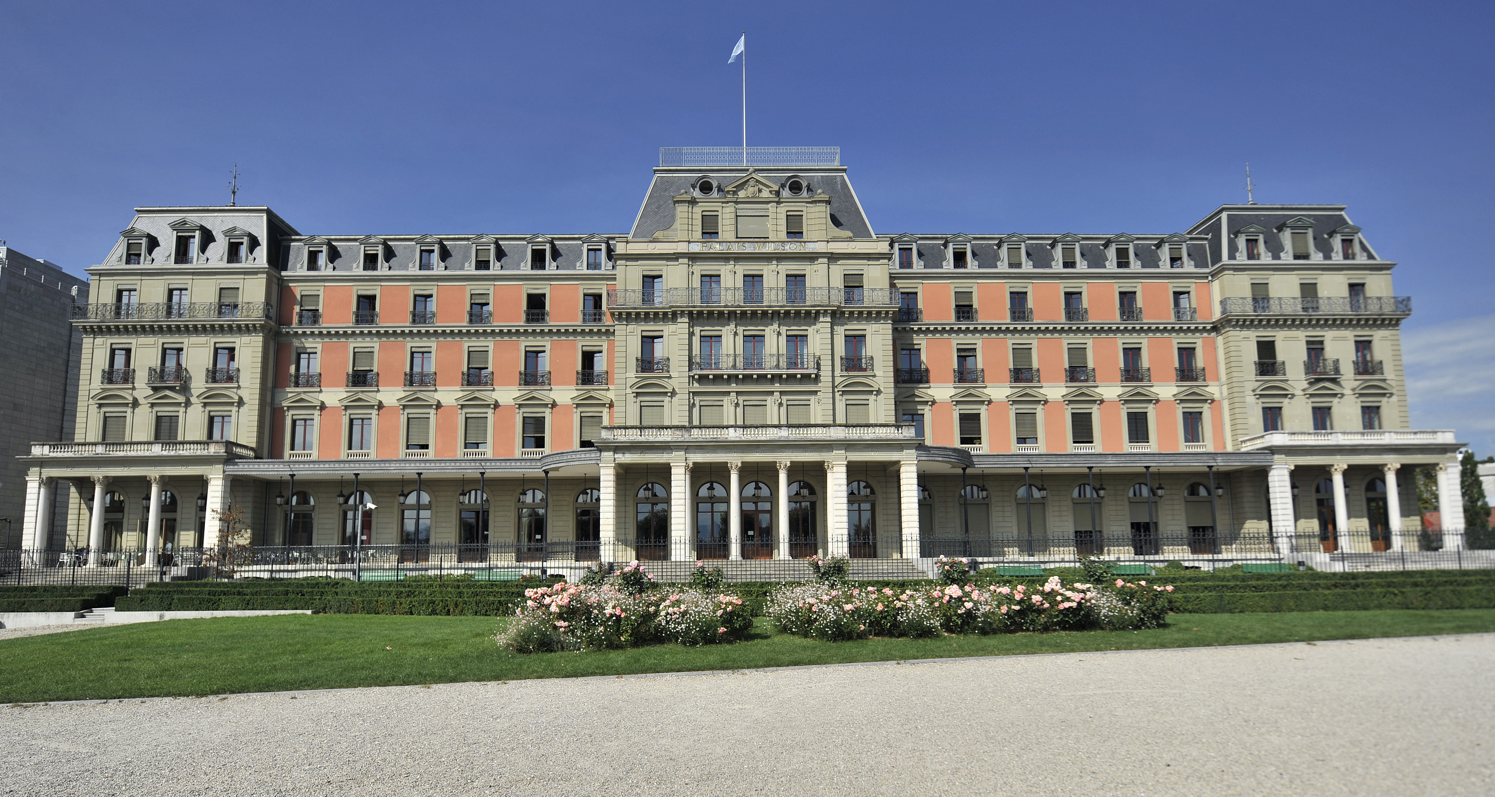Palais Wilson in Geneva, Switzerland, headquarters of the United Nations Office of the High Commissioner for Human Rights (OHCHR)