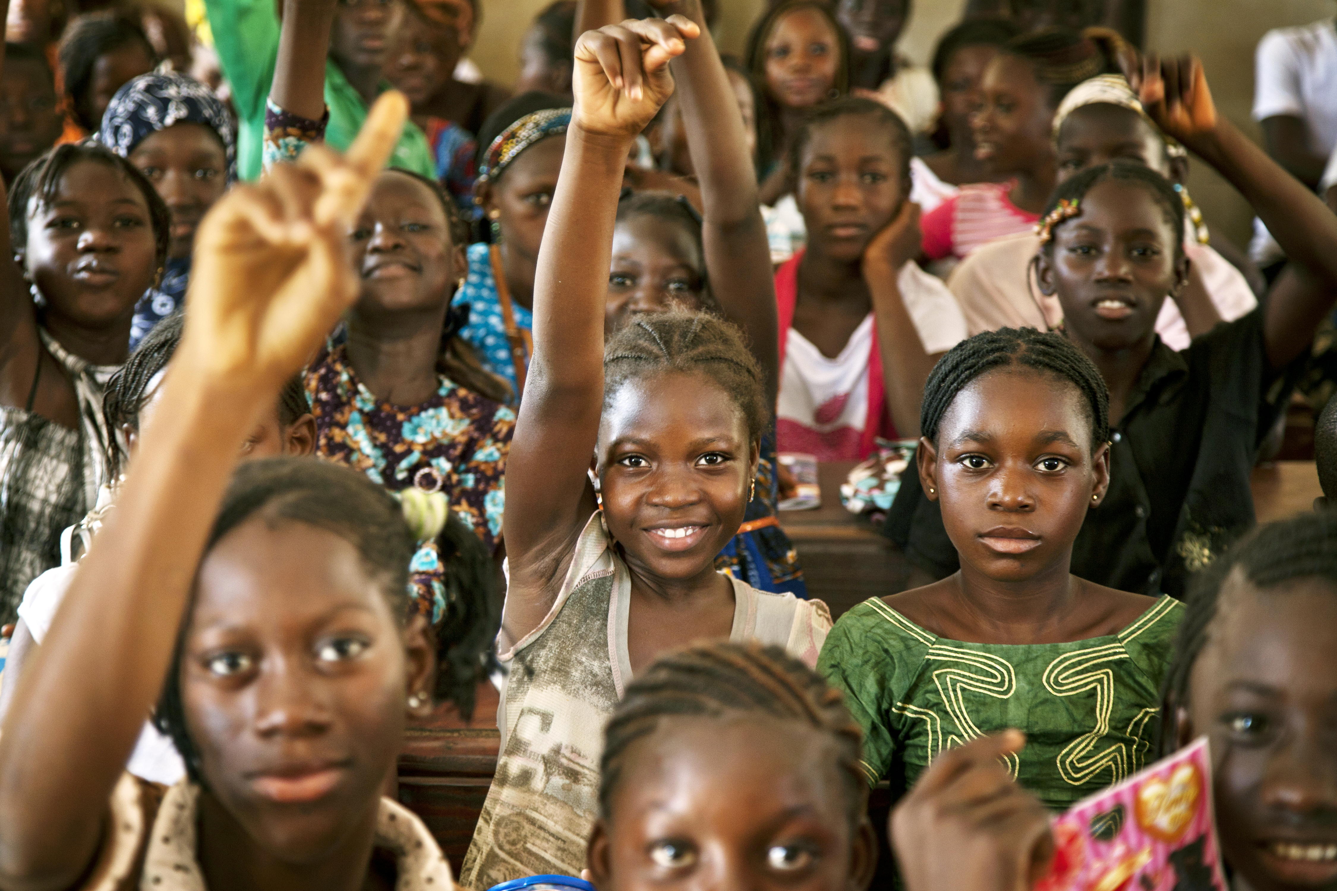 Students attend class at a public school in Taliko, a neighbourhood of Bamako